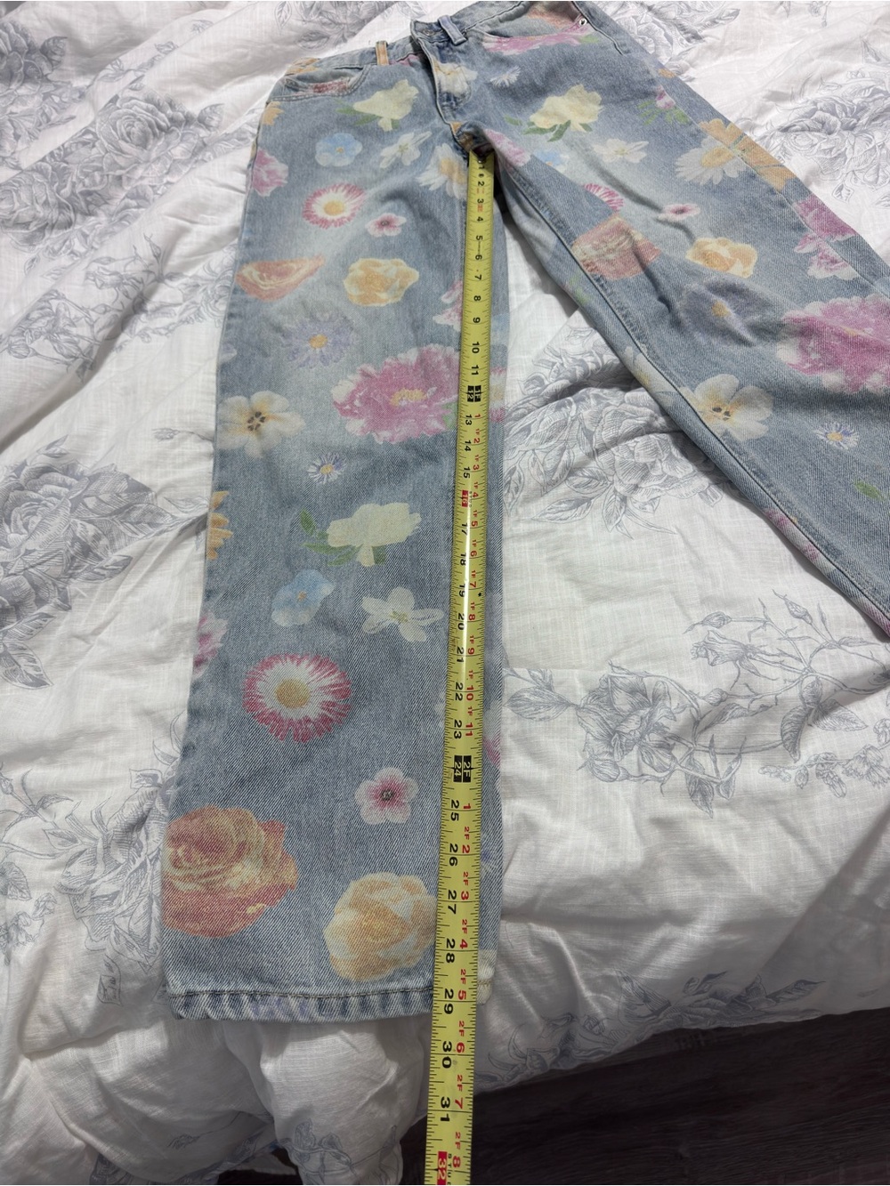 Wild Fable Floral Jeans Size 00 - Picture 4 of 10